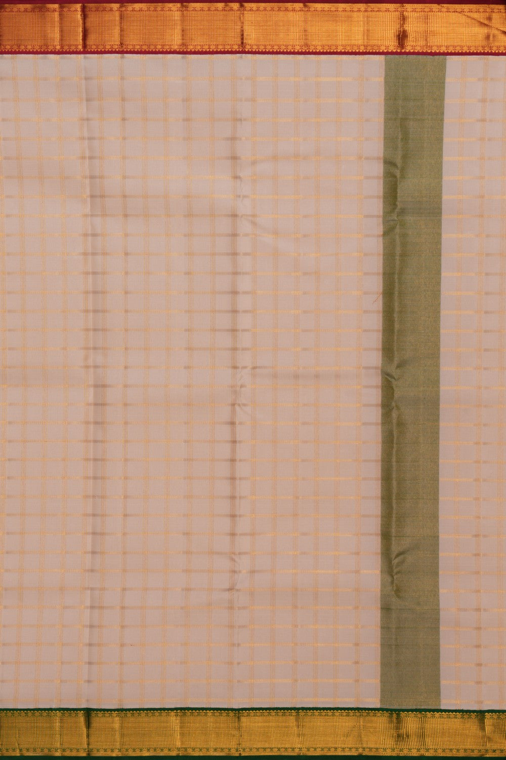 Image of Arani Silk Off-White Dhoti With Kanduva (8 X 4)